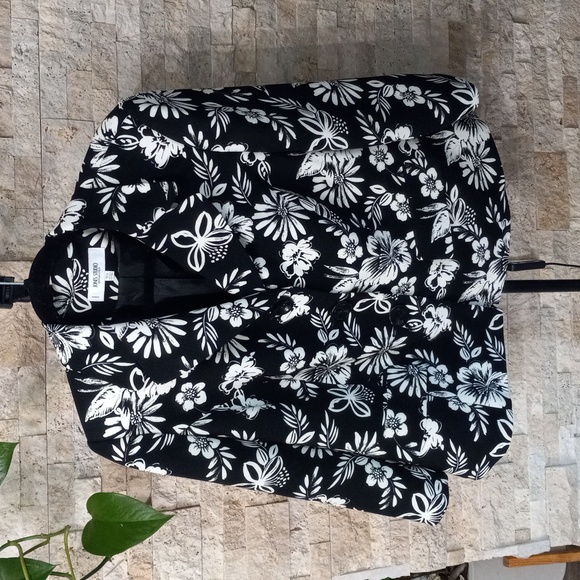 Jones Studio Separates Blazer Button Down Floral Print Sz 16 - Picture 1 of 15